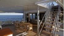 The Helix Superyacht Bridge Deck Aft Stairs